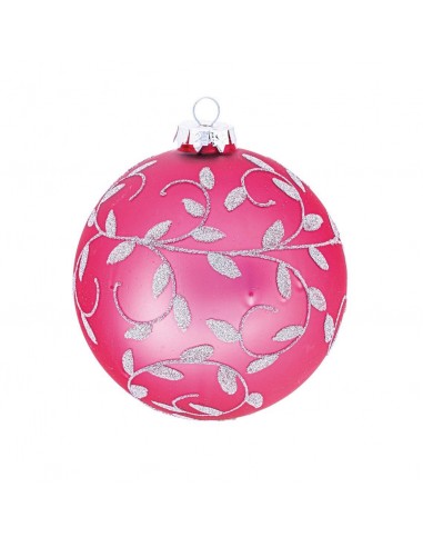 Pallina Natalizia in Vetro Rosa opaco...