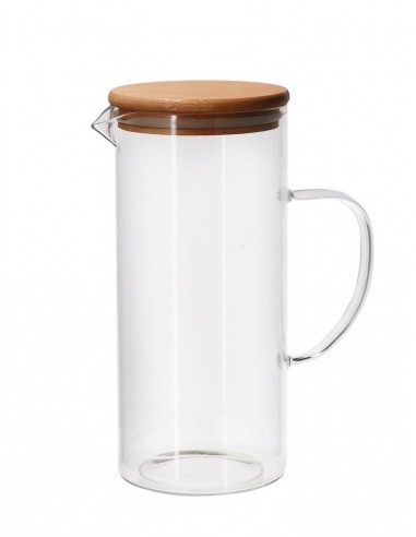 Caraffa in vetro con tappo in Bamboo 1,3L...