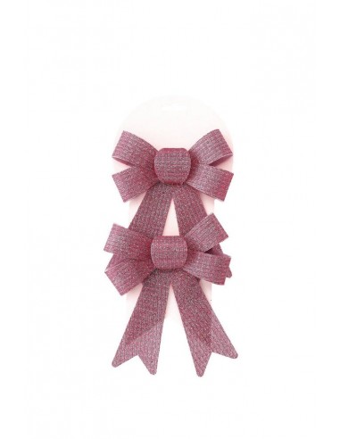 Set 2 Fiocchi Goffrati ROSA 15X17cm