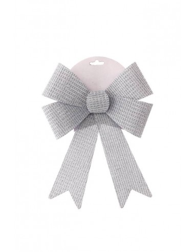 Fiocco Goffrato BIANCO e ARGENTO 20x27cm