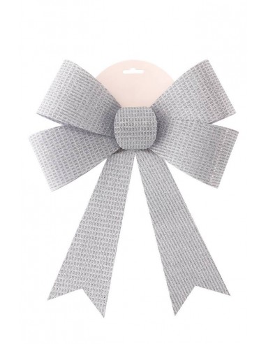 Fiocco Goffrato BIANCO e ARGENTO 28x34cm