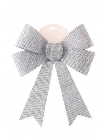 Fiocco Goffrato BIANCO e ARGENTO 28x34cm