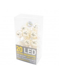 Catena decorativa 20 LED a batteria 2,85m Palline in...