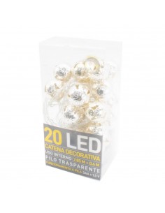 Catena decorativa 20 LED a batteria 2,85m Palline in...