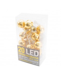 Catena decorativa 20 LED a batteria 2,85m Palline in...