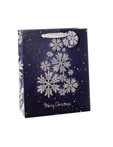Busta Regalo Natalizia XS Blu 12x7cm...