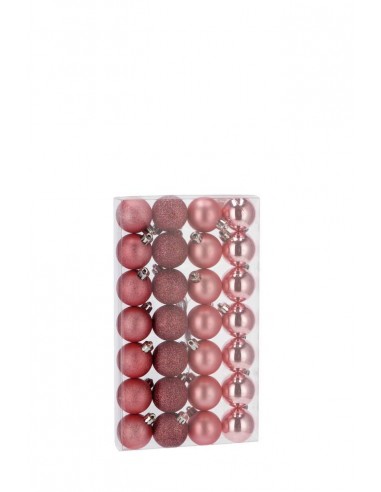 Confezione 28 Palline Natalizie ROSA diam.4cm
