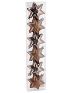 Confezione 6 stelle Natalizie BRONZO da appendere...