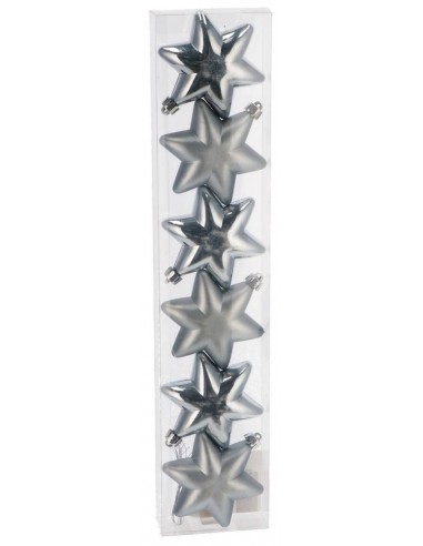 Confezione 6 stelle Natalizie ARGENTO da...