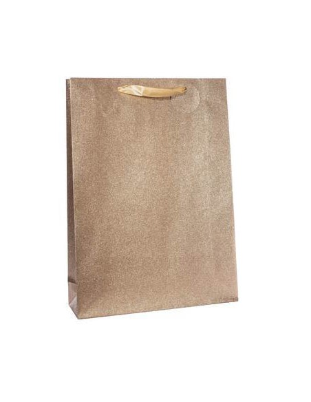 Busta Regalo Natalizia XXL Oro Glitter 50x20cm h.70cm