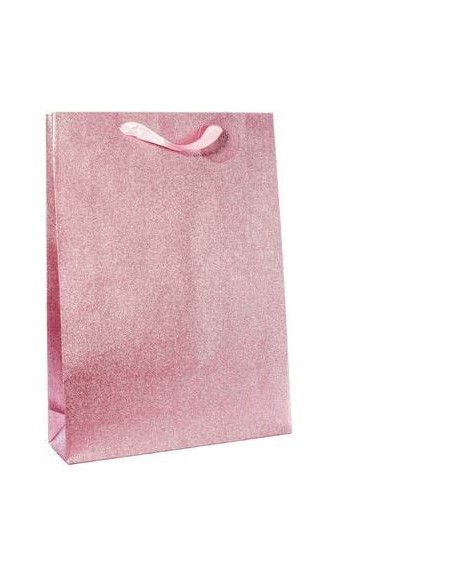 Busta Regalo Natalizia XXL Rosa Glitter 50x20cm h.70cm