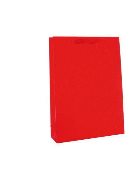 Busta Regalo Natalizia XXL Rosso Glitter 50x20cm h.70cm