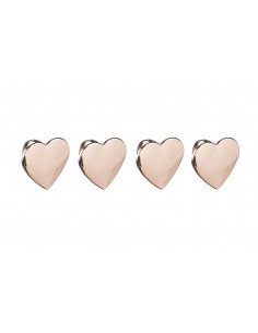 Portatovaglioli in Metallo CUORE set da 4 pezzi