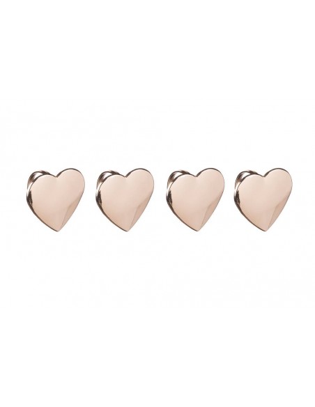 Portatovaglioli in Metallo CUORE set da 4 pezzi