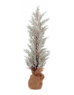 Albero Natale sbiancato con base in Juta diam.8cm h.60cm