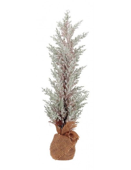 Albero Natale sbiancato con base in Juta diam.8cm h.60cm