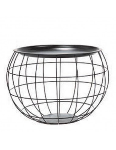 Tavolino d'appoggio Rotondo in ferro Nero L