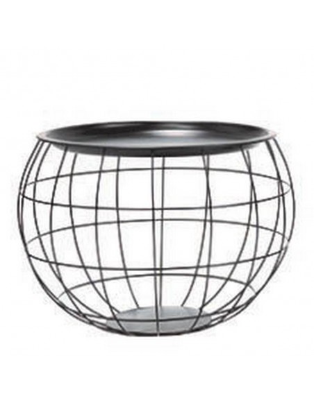 Tavolino d'appoggio Rotondo in ferro Nero L