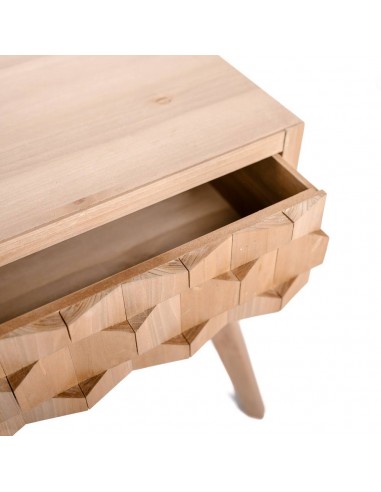Comodino legno RELIEF 1 cassetto 40x30 h.50cm