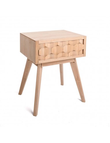 Comodino legno RELIEF 1 cassetto 40x30 h.50cm