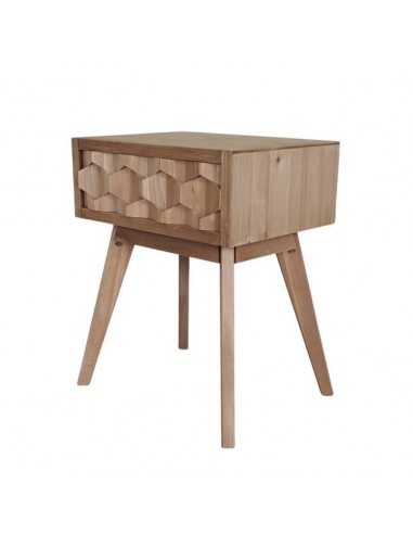 Comodino legno RELIEF 1 cassetto 40x30 h.50cm