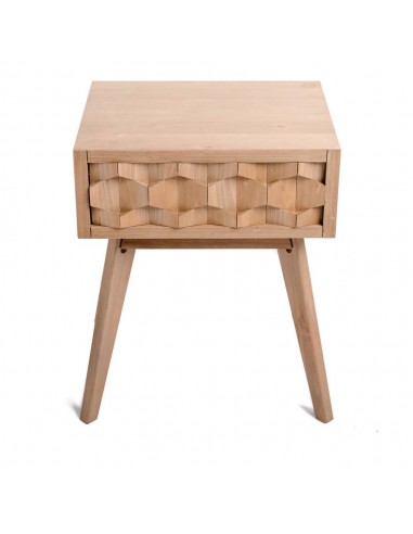 Comodino legno RELIEF 1 cassetto 40x30 h.50cm