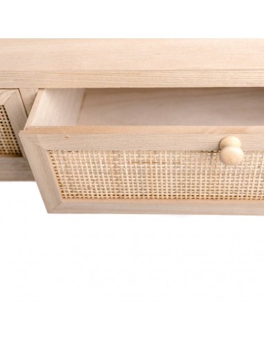 Consolle legno naturale 2 cassetti 90x35 h.77cm