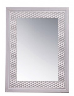 Specchio con cornice bianca Rombo 60x80cm