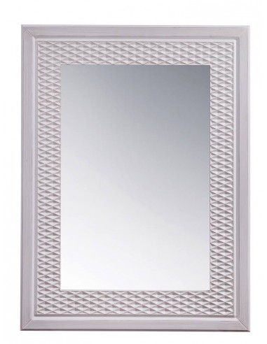 Specchio con cornice bianca Rombo 60x80cm