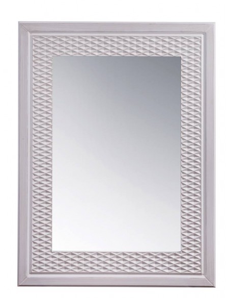 Specchio con cornice bianca Rombo 60x80cm