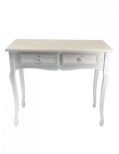 Consolle in legno Shabby 2 cassetti 90x40cm h.79cm