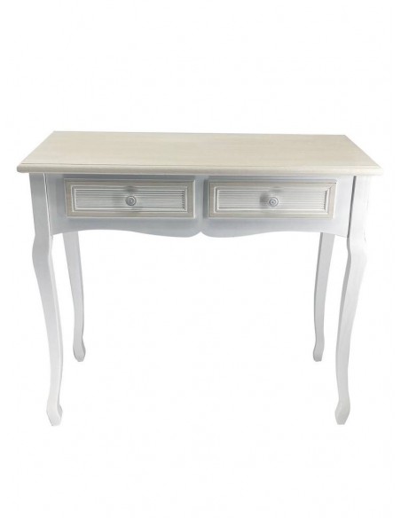 Consolle in legno Shabby 2 cassetti 90x40cm h.79cm