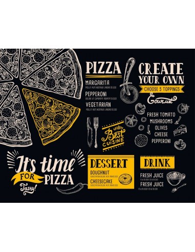 Tovaglietta plastica MENU' 45x35cm mod.2