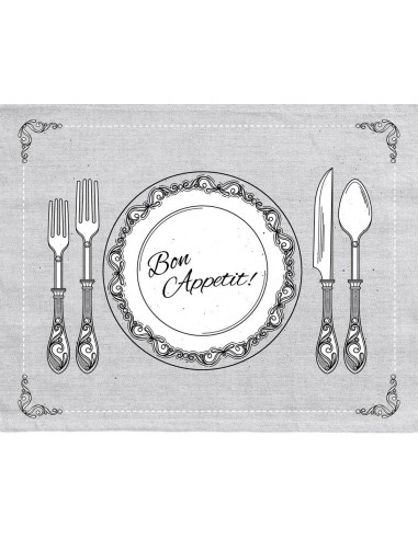 Tovaglietta plastica BON APPETIT! 45x35cm mod.1