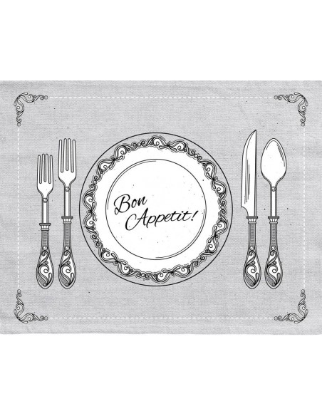 Tovaglietta plastica BON APPETIT! 45x35cm mod.1