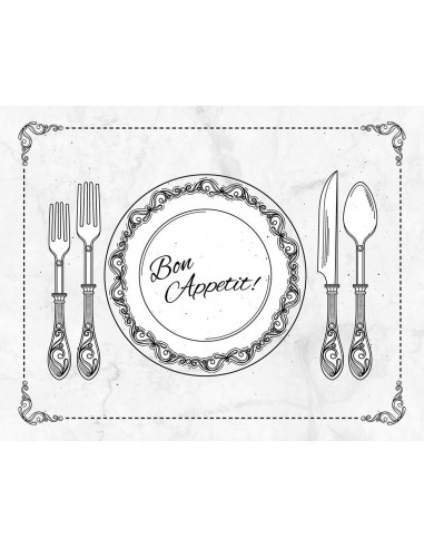Tovaglietta plastica BON APPETIT! 45x35cm mod.2
