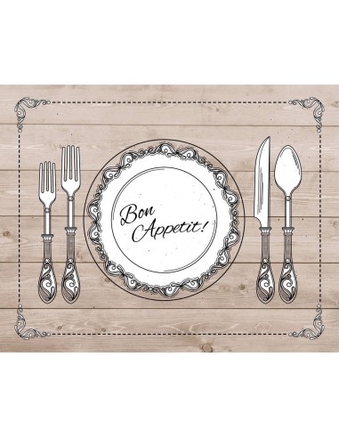 Tovaglietta plastica BON APPETIT! 45x35cm mod.3