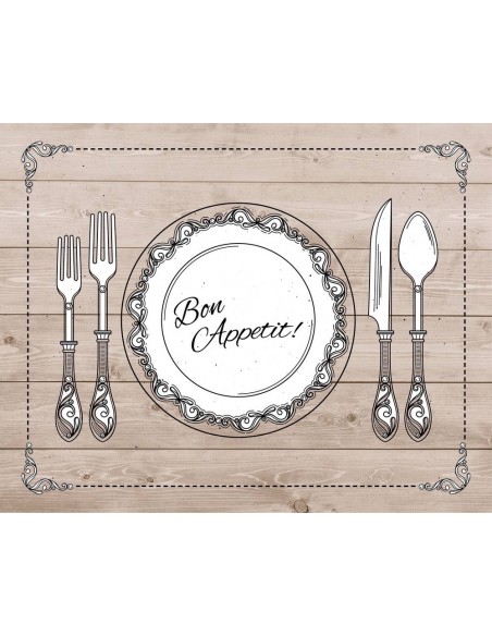 Tovaglietta plastica BON APPETIT! 45x35cm mod.3