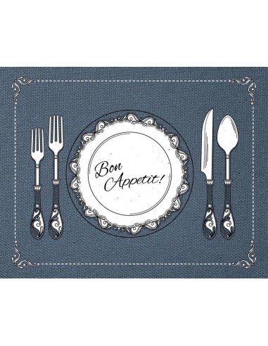 Tovaglietta plastica BON APPETIT! 45x35cm mod.4