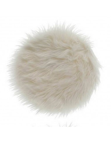 Tappetino pelliccia tondo pelo lungo Ø 34cm