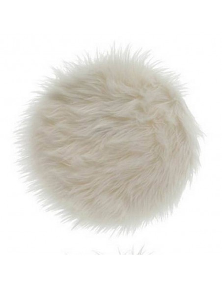 Tappetino pelliccia tondo pelo lungo Ø 34cm