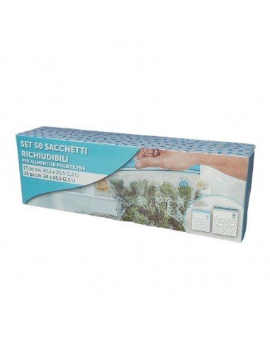 Set 50 sacchetti alimentari 1,2L + 2,5L