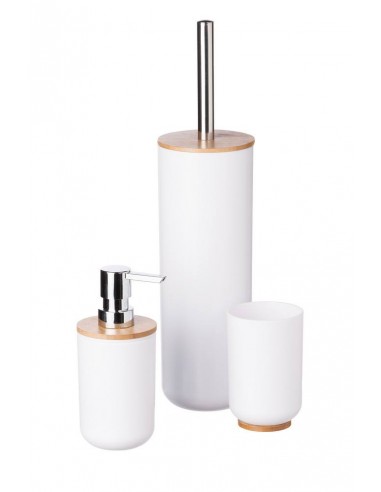 Set 3 pezzi da bagno in plastica bianco
