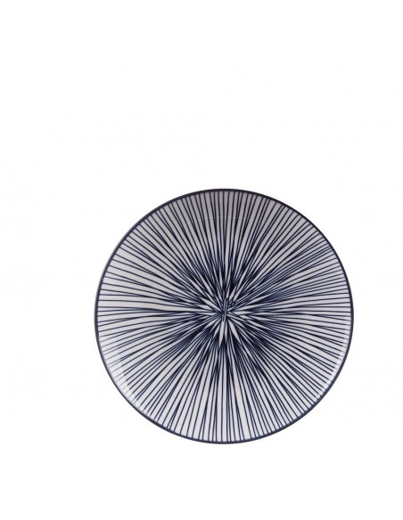 Servizio di Piatti in ceramica Stract Bianco/Blu 18PZ