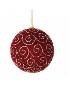 Pallina di Natale in Velluto decorato diam.12cm