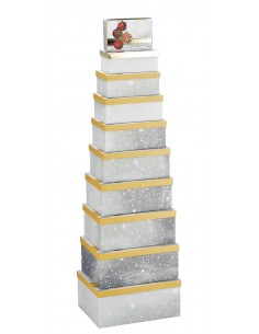 Scatola regalo natalizia Palline stampa oro caldo 2