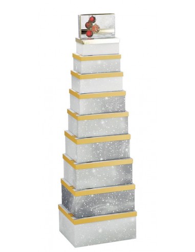 Scatola regalo natalizia Palline stampa oro caldo