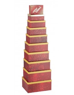 Scatola regalo natalizia Merry Christmas stampa oro caldo 2