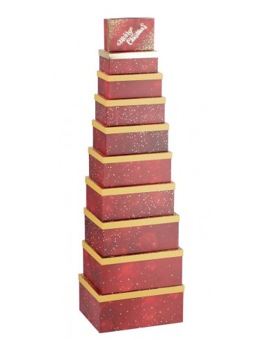 Scatola regalo natalizia Merry Christmas stampa...