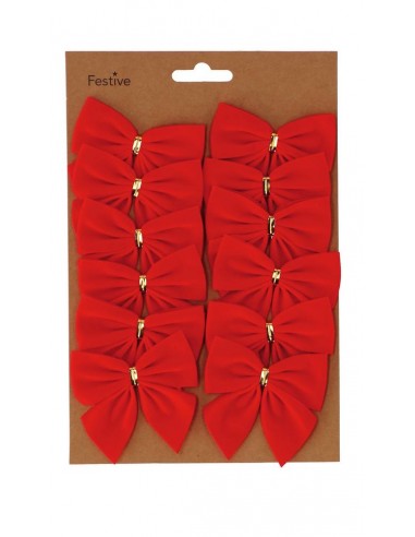 Set 12 Fiocchi in velluto 6,5x7cm